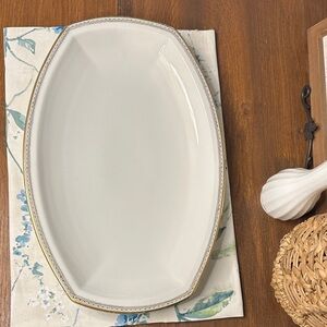 Vintage Heinrich & Claridge  White & Gold Serving Platter